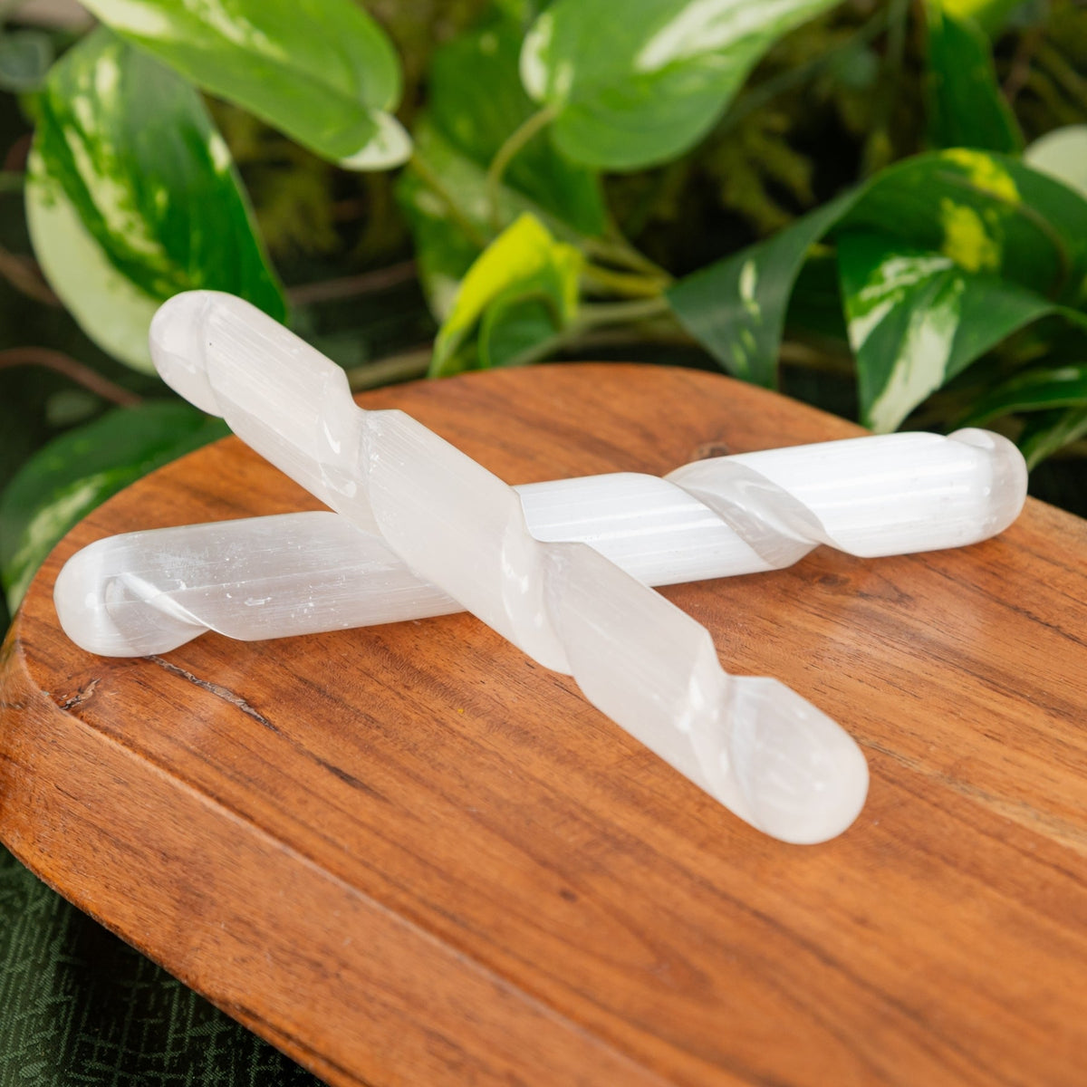 Selenite Spiral Massage Wand
