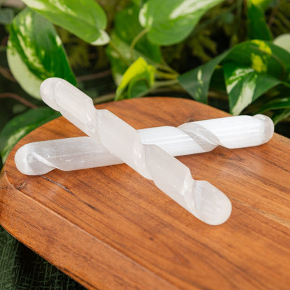 Selenite Spiral Massage Wand