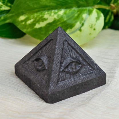 Shungite Evil Eye Pyramid