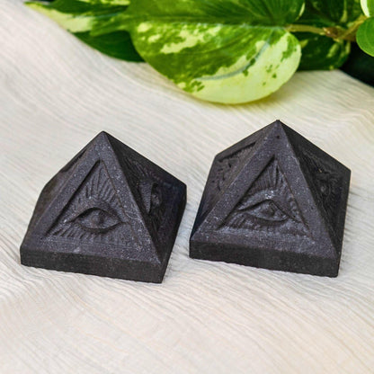 Shungite Evil Eye Pyramid