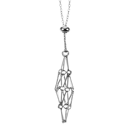 Adjustable Metal Crystal Holder Necklace