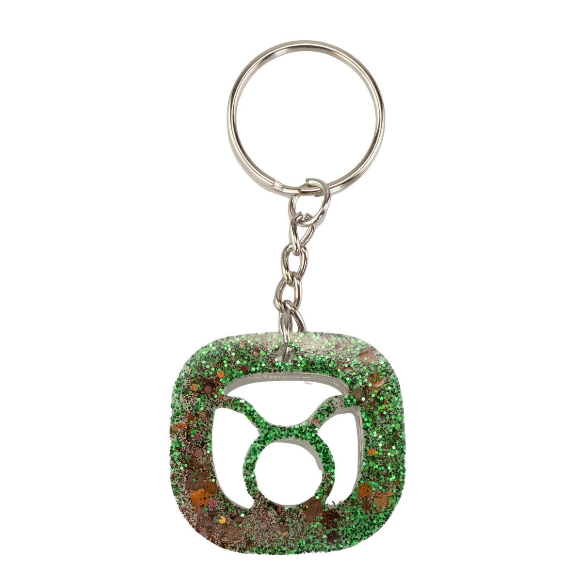 Glitter Resin Zodiac Keychains