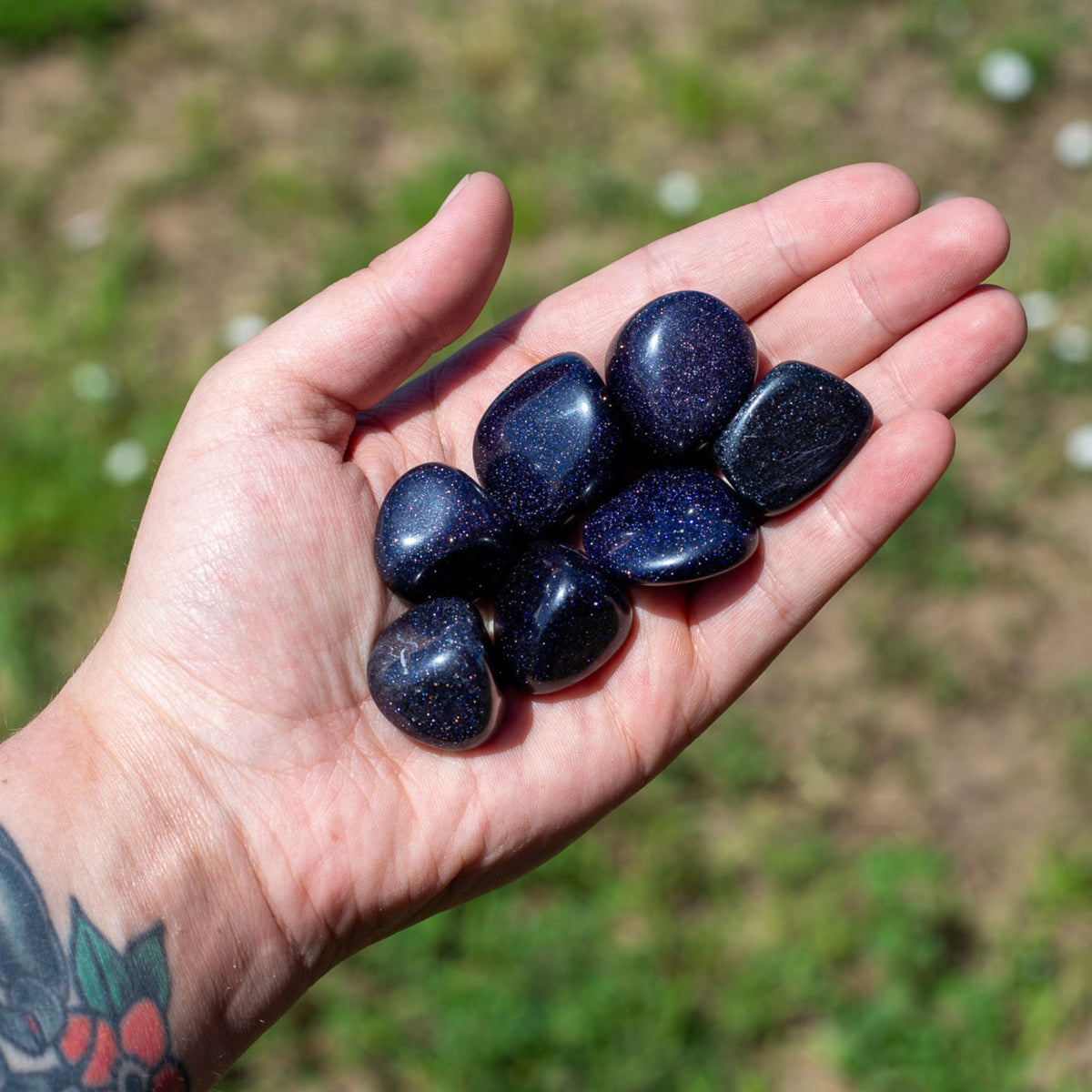 Blue Goldstone Tumbled 1lb