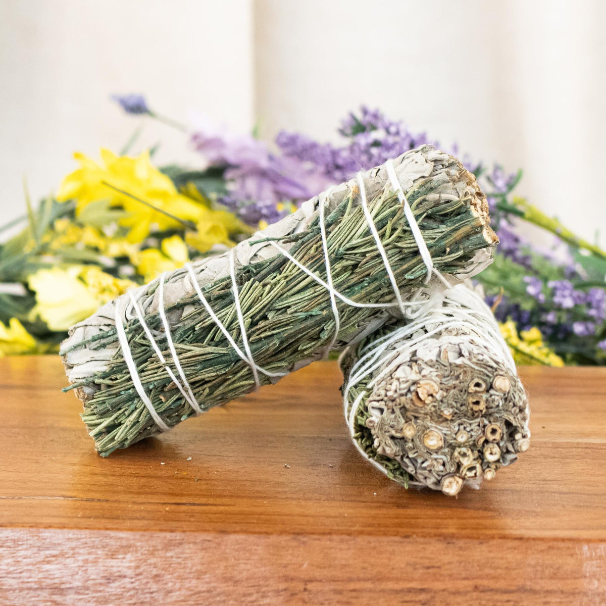 White Sage with Rosemary Smudge Stick