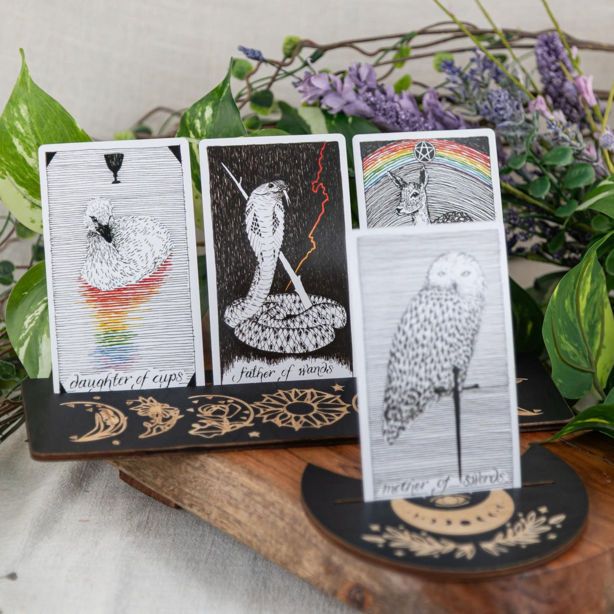Wooden Tarot Card Display