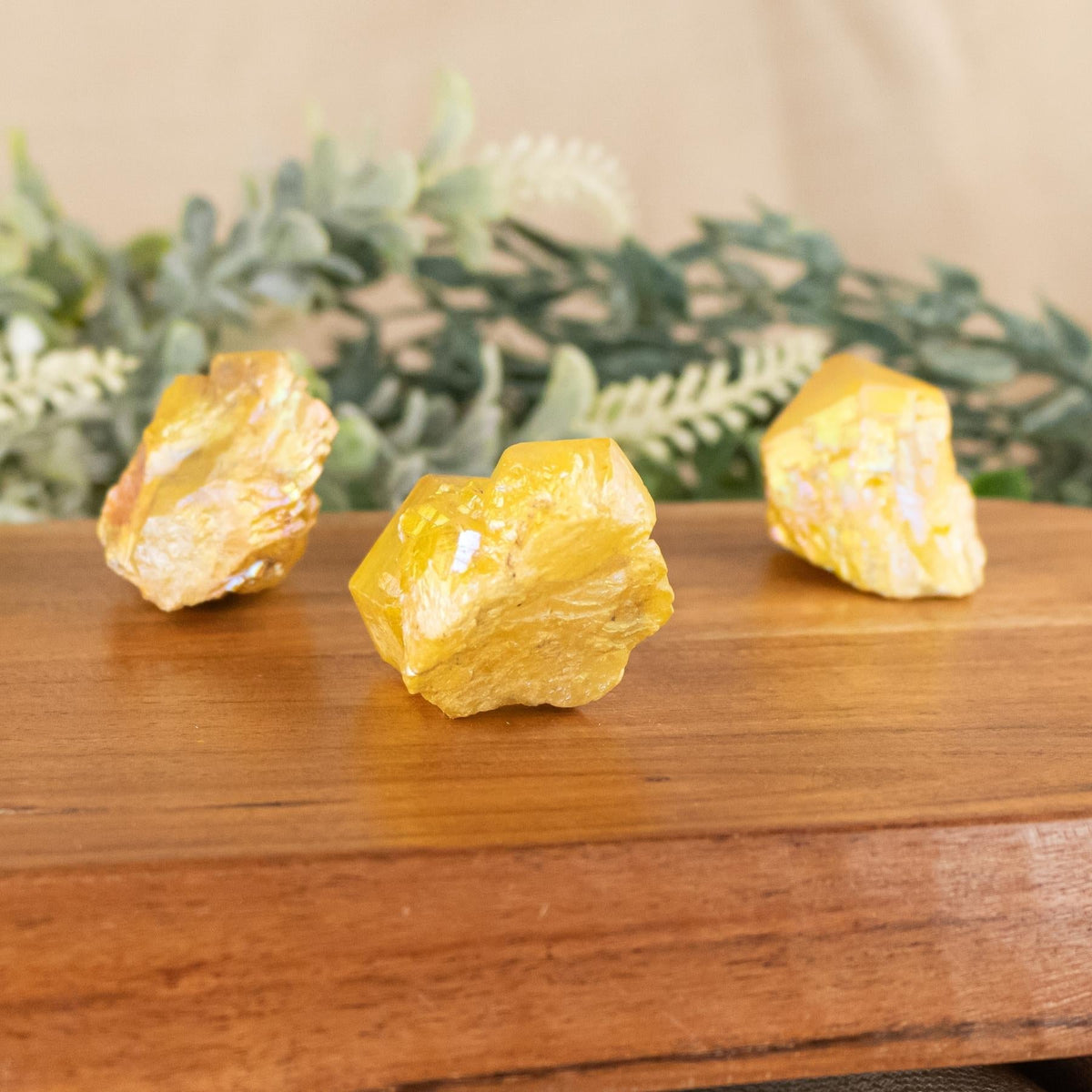 Yellow Aura Quartz Point 1lb