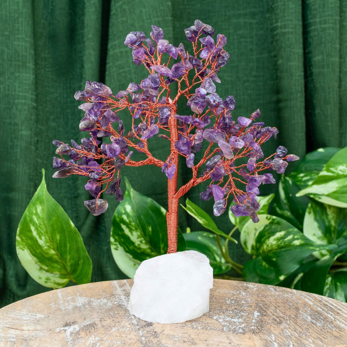 Amethyst Gemstone Tree with Crystal Base