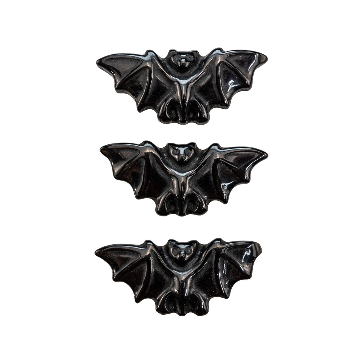 Black Obsidian Carved Bat