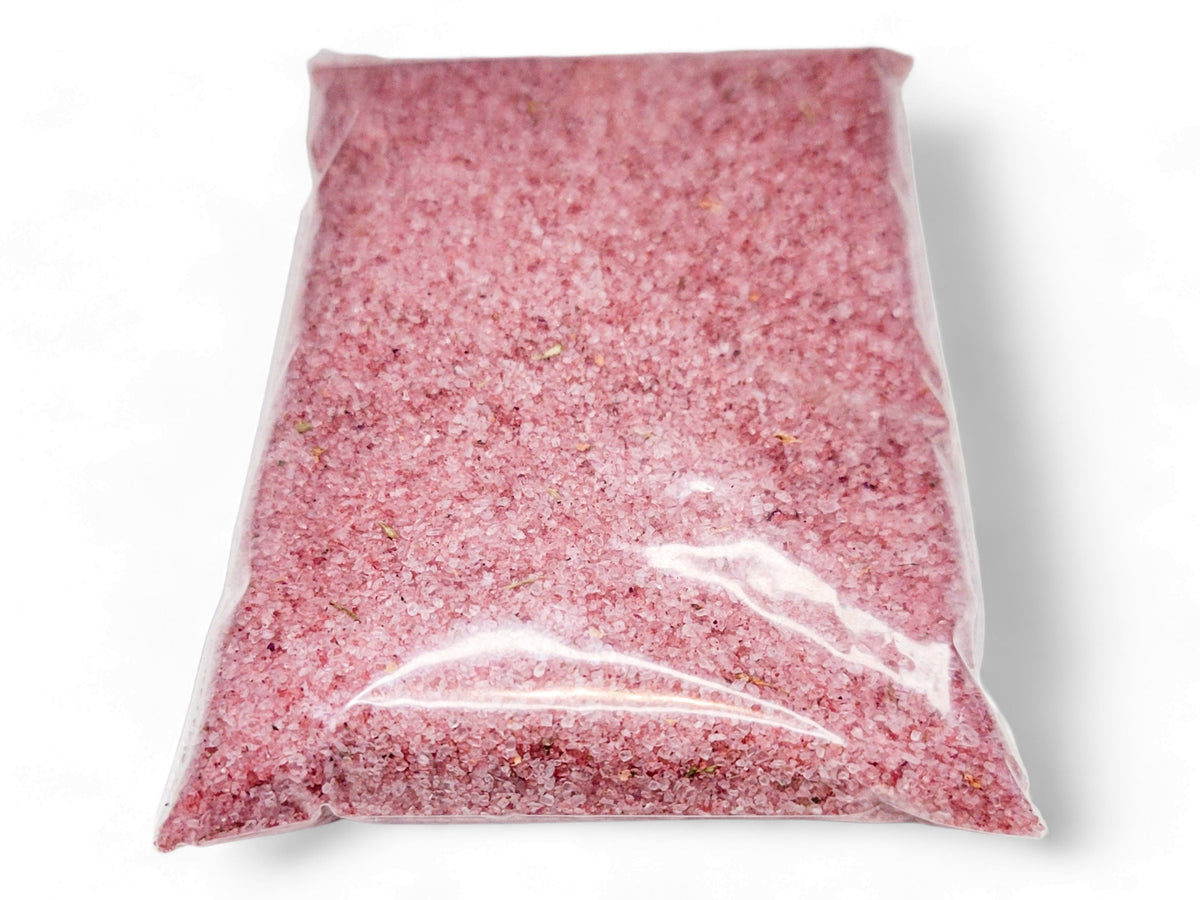 Red Witches Salt: Love Spell, Rose Petals, Herbs (4oz)