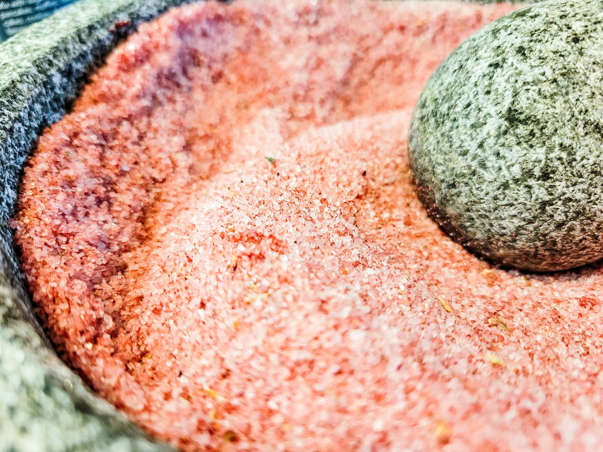 Red Witches Salt: Love Spell, Rose Petals, Herbs (4oz)