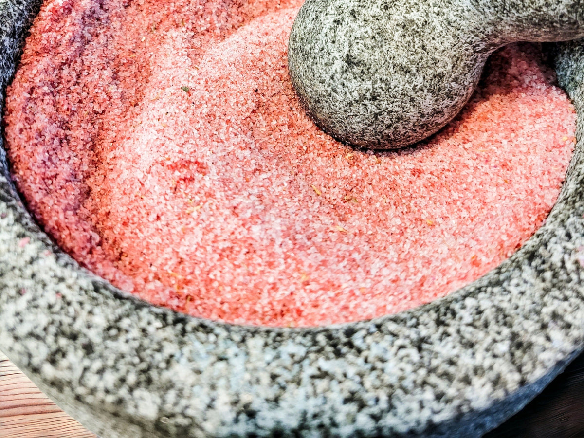 Red Witches Salt: Love Spell, Rose Petals, Herbs (4oz)