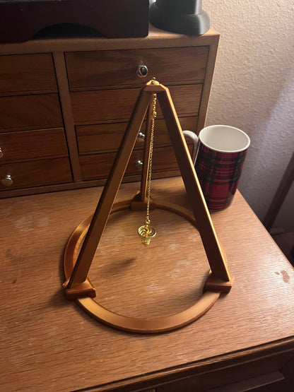 Large Pendulum Tripod Stand – 3D‑Printed Divination Tool | Gothic Altar Decor, Spiritual Focus & Manifestation