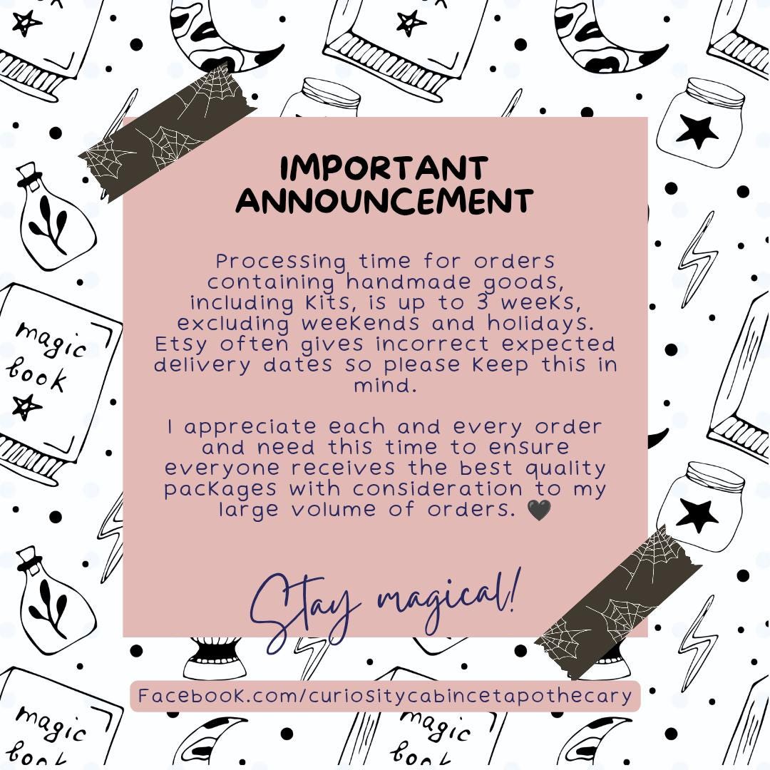 Protection Banishing Intention Bottle Kit - Deluxe or Gift Set - DIY Witchcraft Supplies - Herbs and Crystals