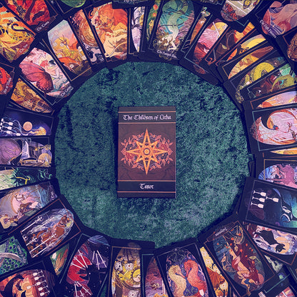 Children of Litha tarot card deck & book set- BLACK EDITION