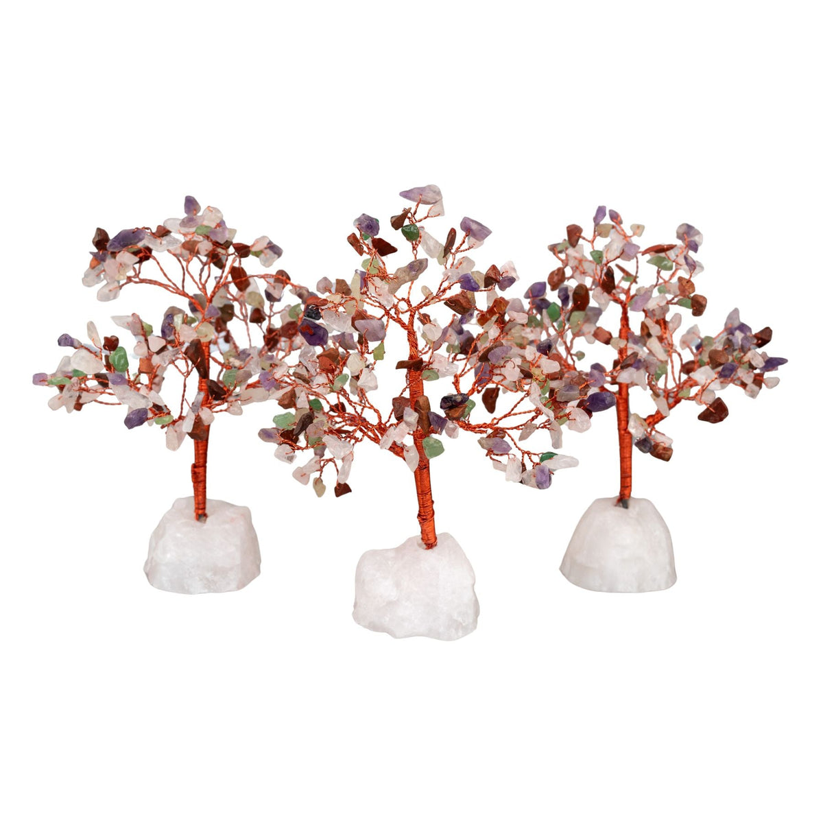 Mixed Gemstone Tree with Crystal Base