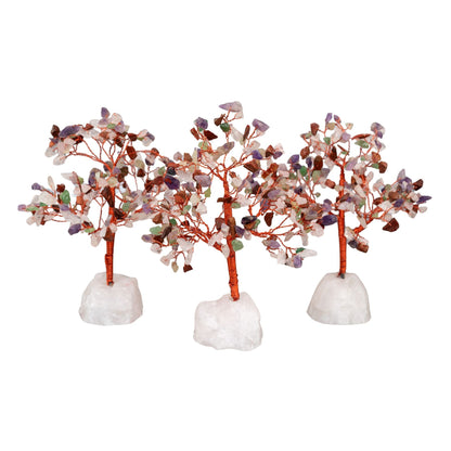 Mixed Gemstone Tree with Crystal Base