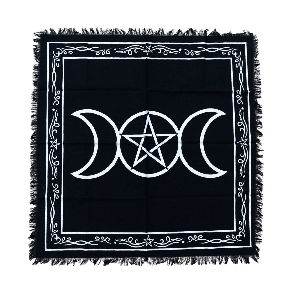 Triple Moon Pentagram Altar Cloth