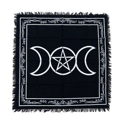 Triple Moon Pentagram Altar Cloth
